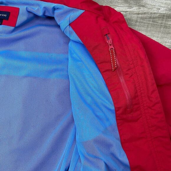 Nascar Lands End Jacket Womens Medium Red Daytona Speedway Hooded Pockets Ladies - Picture 10 of 11